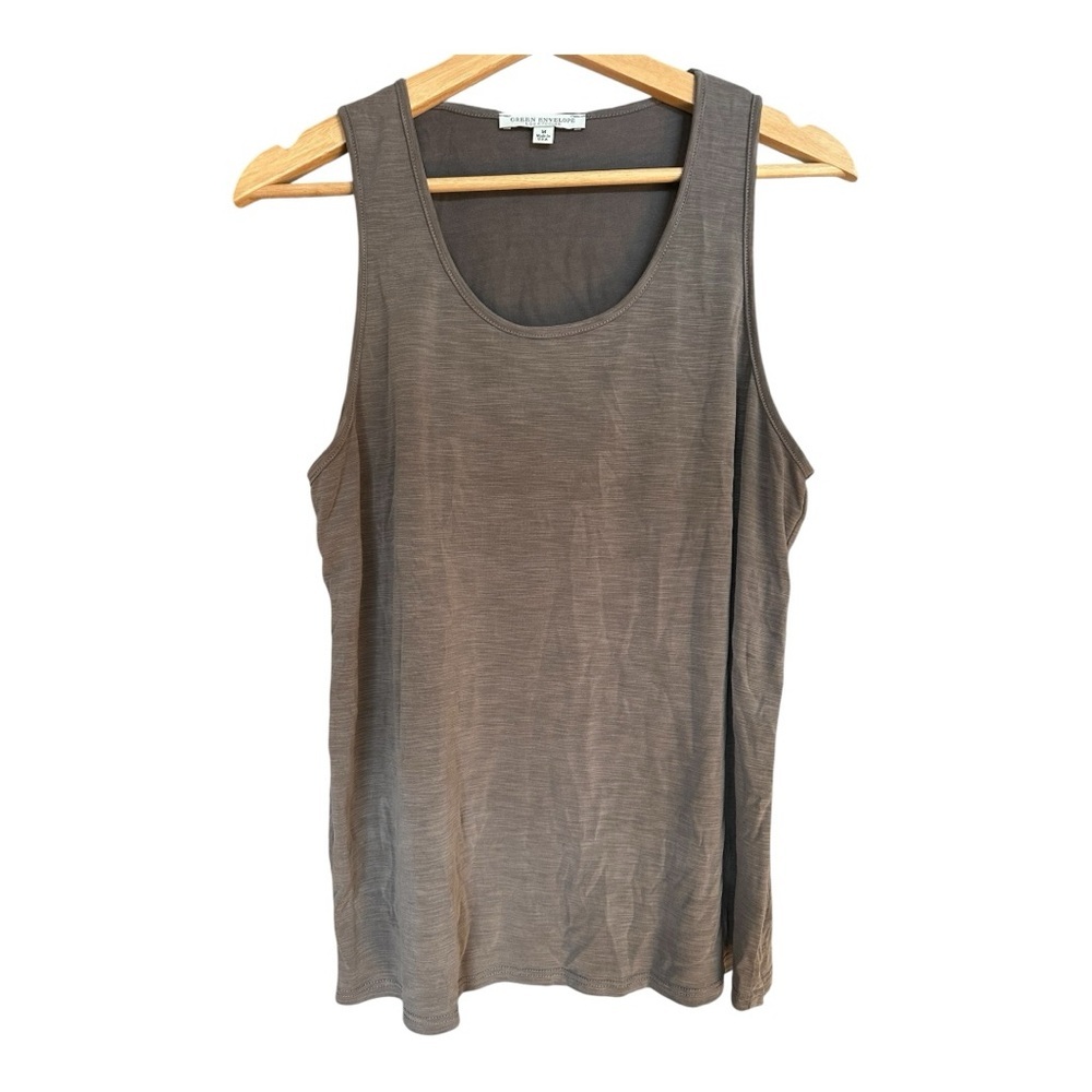 Green Envelope Brown/Grey Tank Top Brown Gray Tank Tops Size M